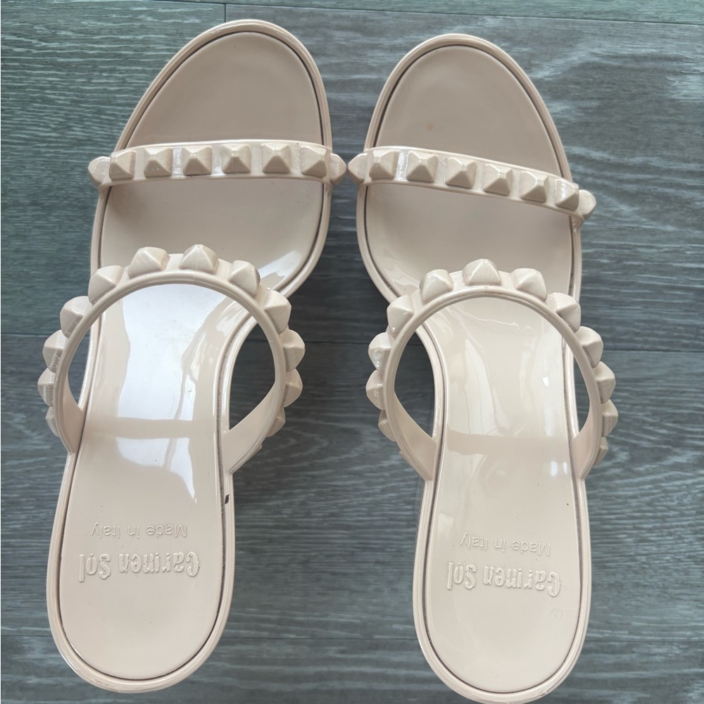 Carmen Sol Tonino Jelly Wedge in Blush